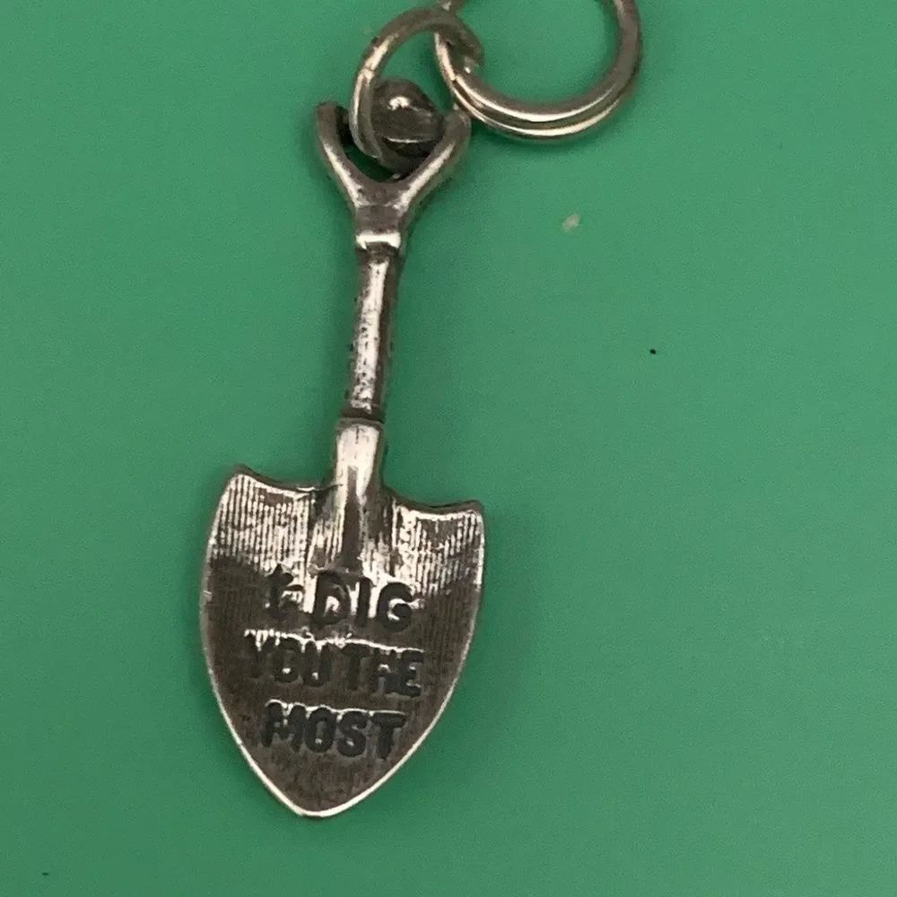 .925 Garden Shovel Engraved Sterling Silver Jewelry Charm #garden  #love